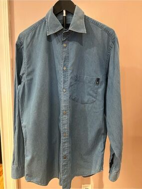 Zegna Sport Men's Blue Denim Shirt - M